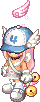 blue hat